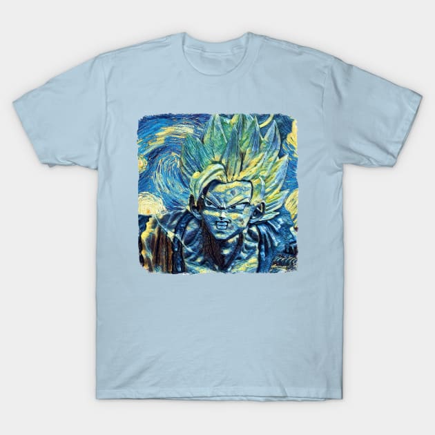 Goku Van Gogh Style T-Shirt by todos